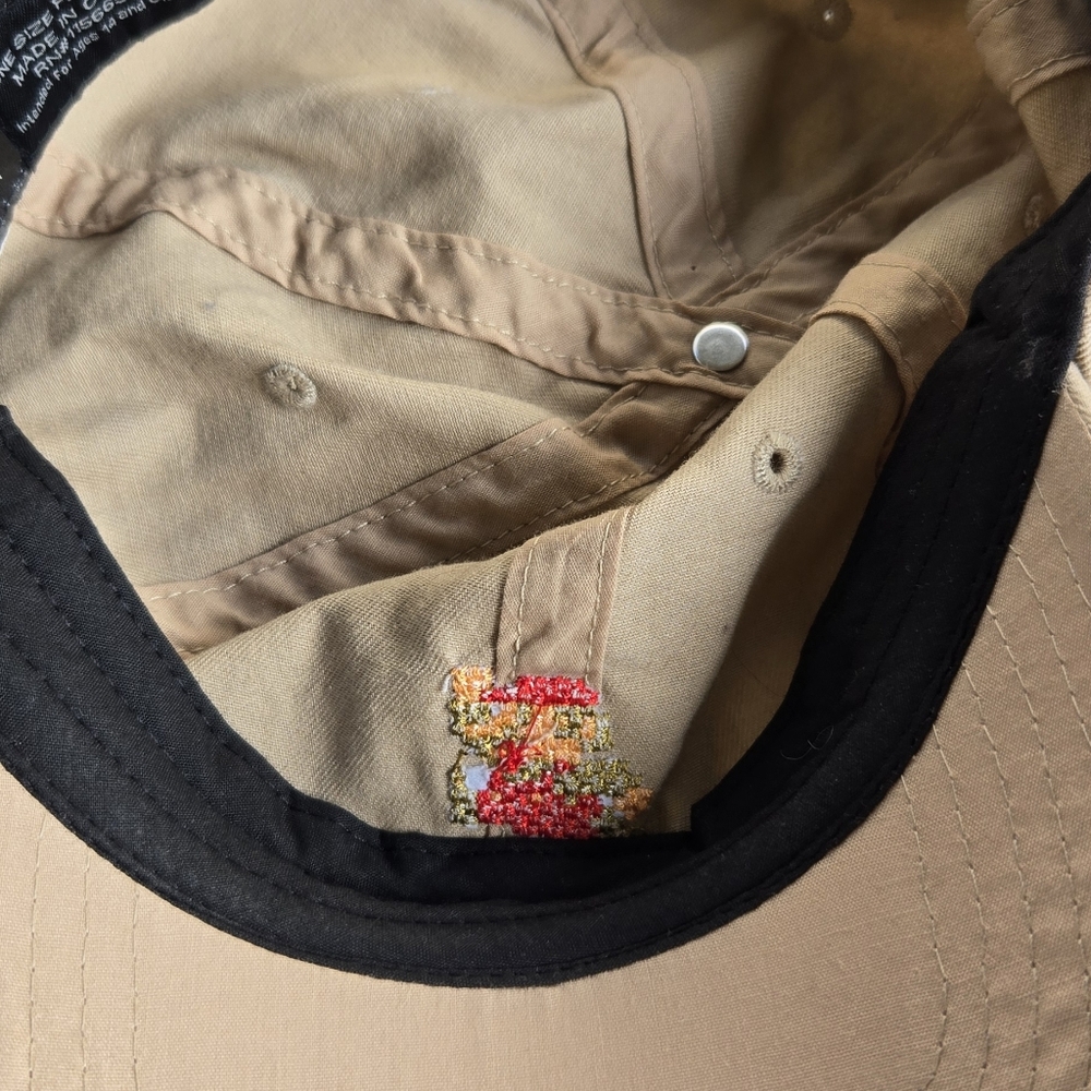 Super Mario Khaki Embroidered Baseball Cap - Tan and Red Accent - Picture 6 of 7